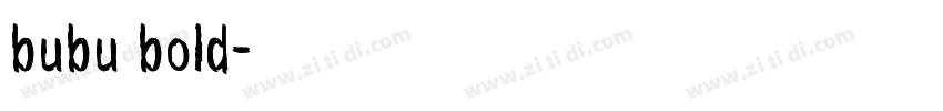 bubu bold字体转换